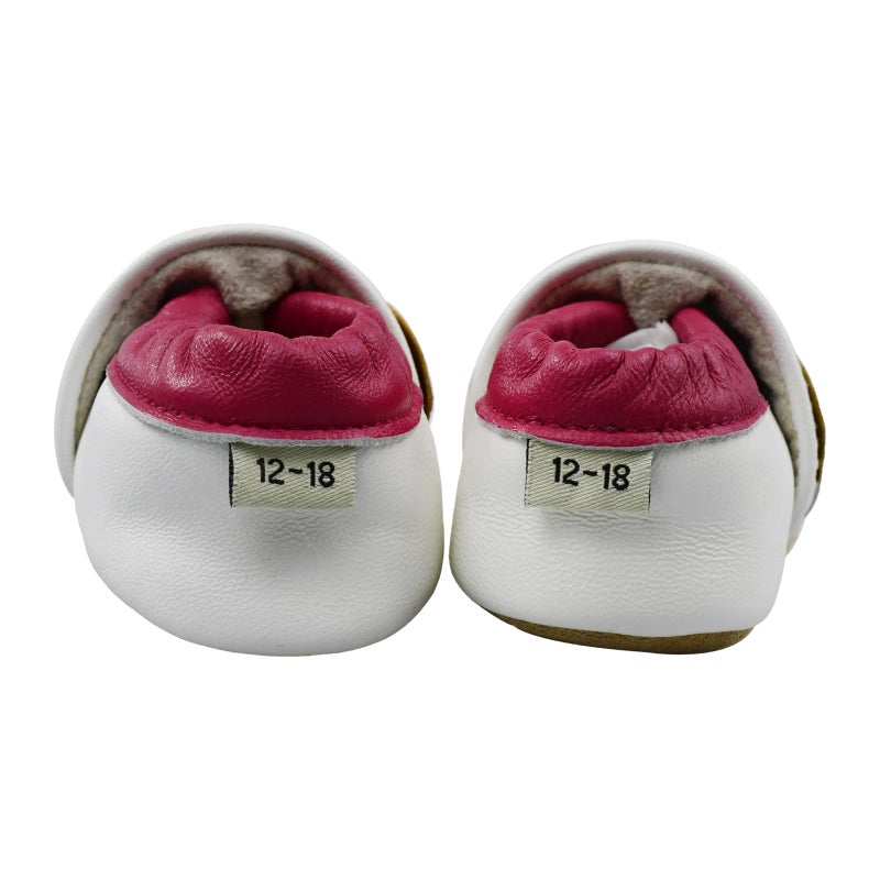 iEvolve Baby Leather Shoes Soft First Walker Shoes Crib Shoes Moccasins for Toddlers(Beige Mouse, 0-6 Months) - Image 5